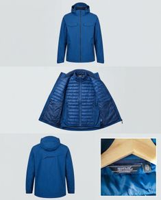 Regatta Men's 3-in-1 Waterproof Jacket - blue - size M
