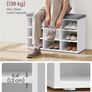 New 9 Compartment Shoe Bench With Padded Stool (White) FREE P&P Image 4