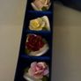 Aynsley Table Name Place Card Holders, Bone China Hand-made Roses Image 4