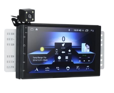7 Inch 2 Din for Android 8.0 Car Stereo Radio MP5 Player 2.5D Screen GPS WiFi Bluetooth FM with Rear Camera