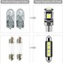 FREE SHIPPING 22PCs Can-bus Error Free LED SMD Bulbs Kit Set Spare Parts for Car Interior Dome Map Door Courtesy License Plate Lights Festoon C5W T10 168 194 2825 Xenon-White Image 6