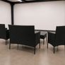 Black wicker 4 piece garden furniture set Image 3