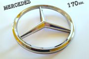 Mercedes 170mm Chrome color front / rear Badge Sticker Logo