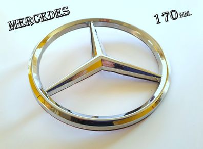 Mercedes 170mm Chrome color front / rear Badge Sticker Logo