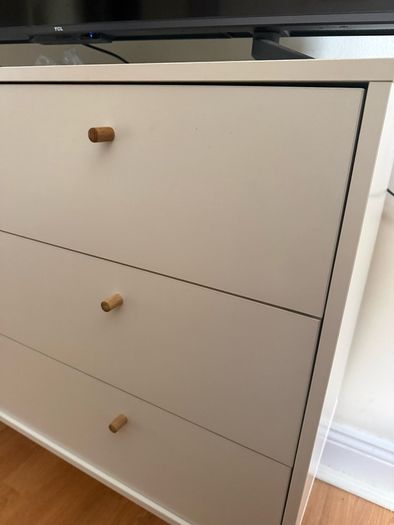 white drawers