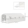 6 x 3 x 2m Walk in Polytunnel Greenhouse with Windows and Door for Garden, Backyard Image 3
