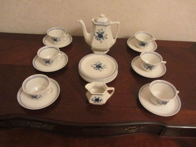 Adams Baltic Micratex Blue Rose Coffee Set