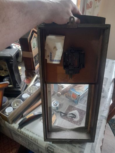 Two Vintage Clocks for parts or turn the cases into Displays for Jewellry etc, springs are good in the clock in first photo