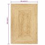 Handmade Rug Jute Natural Image 5
