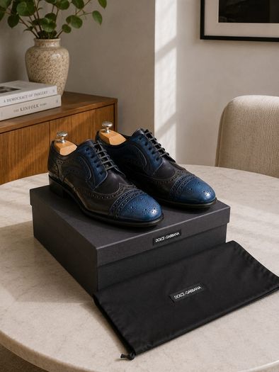 Genuine Dolce & Gabbana luxury brogue shoes.