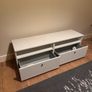IKEA Hemnes TV Bench - White Stain Solid Wood | 2 Large Drawers Image 2