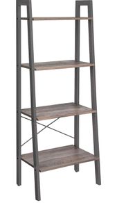 Ladder Shelf, 4-Tier Bookshelf, Free Standing Storage Shelves, Stable Metal Frame, in the Living Room Bedroom Kitchen or Balcony, Easy to Assemble, Industrial (FREE POSTAGE)