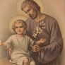 Vintage St. Joseph and Jesus Picture Image 2