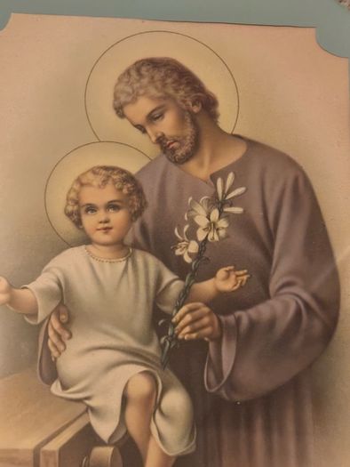 Vintage St. Joseph and Jesus Picture