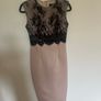 Ax Paris Pink and Black Lace Dress Size 10 Image 3