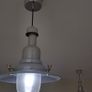 2 large silver pendant lights Image 4