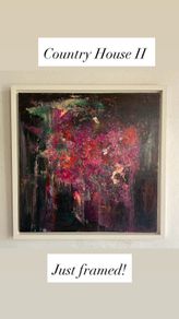 Original Painting Original Floral in Abstract Framed  Irish Art