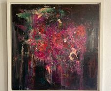 Original Painting Original Floral in Abstract Framed  Irish Art
