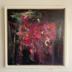 Original Painting Original Floral in Abstract Framed  Irish Art