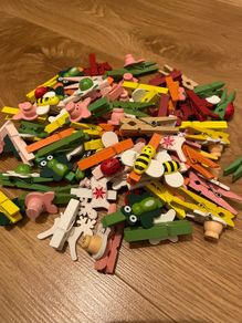 wooden pegs