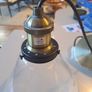 Brass ceiling light pendant with cone clear glass Image 5