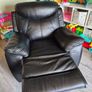 Leather recliner armchair Image 3