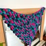 Crochet bamboo yarn shawlette Image 3