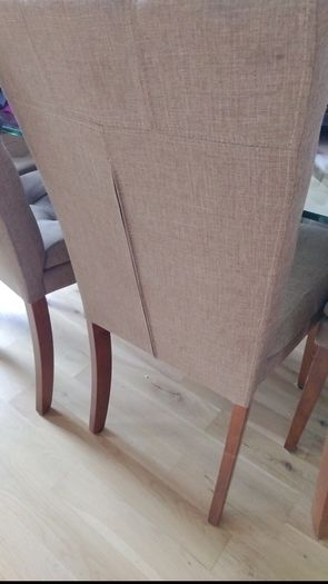 Meadows and Byrne Glass Dining Table and Chairs (x6)