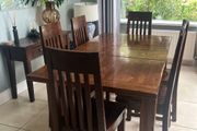 Solid wood kitchen table &amp; 6 chairs