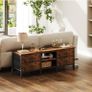 TV Stand with Storage, TV Table 55 Inch with Drawers for 60 65 Inch TV, TV Console Table, TV Bench for Living Room, Bedroom(Brown,55 Inch) Image 4