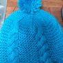 The North Face turquoise winter hat Image 3