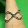 Handmade sterling silver infinity ring. Size p&1/2 Image 5