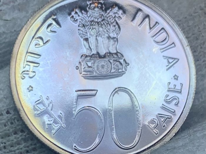 India 1973 50 paise proof stunning color
