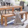 Dining Room Bench Solid Wood Acacia Wood Bench Natural Product Kitchen Bench in Country House Image 5