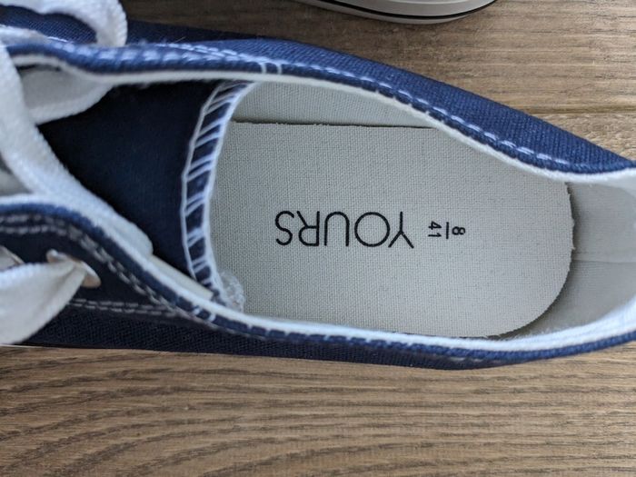Navy Canvas Trainers size 8