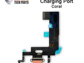 iPhone XR 6.1 Replacement Charging Port Dock Connector Flex Cable Mic Coral