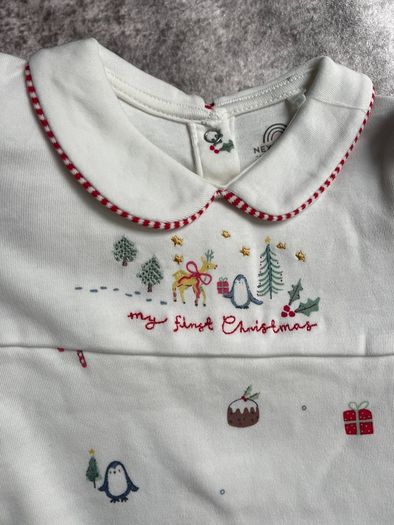 BNWT next my first Christmas sleepsuit