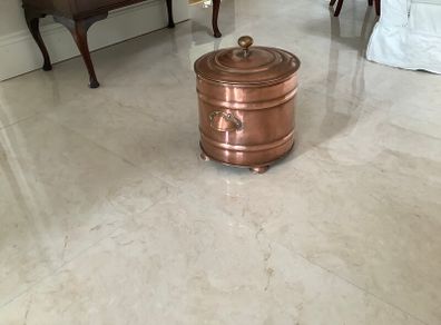 antique copper coal bucket