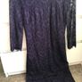 J by Jasper Conran Dark purple floral lace dress Image 2