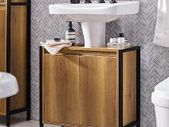 Under Sink Cabinet Bathroom Vanity Unit Bathroom Storage Cabinet with 2 Doors, Suitable for Pedestal Sinks