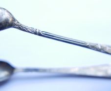 Vintage Silver Plated decorative Sugar Cube / Ice Grabber Tongs