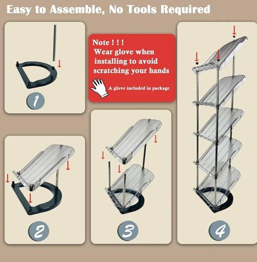 Narrow Shoe Rack 5 Tiers - Slim Tall Shoes Racks for Small Spaces and Corner, Shoe Storage Organiser Cabinet for Hallway, Vertical Shoe Shelf Stand Holder for Shoes and Boots
