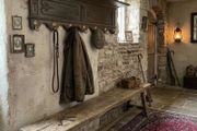 Nice large coat rack and hat shelf