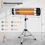 Telescopic  infrared Heater with 3 Heat Settings, Patio Heater Indoor and Outdoor Use, Tripod Stand Infrared Heater Image 2