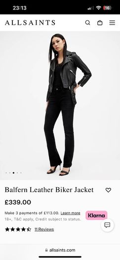 ALL SAINTS Balfern genuine leather jacket ladies jacket