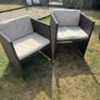 glass top garden table and chairs Image 6