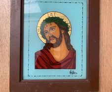 Hand painted Jesus icon