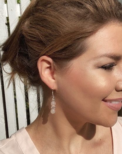 Handmade Rose Quartz Earrings