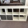 IKEA Kallax shelving unit - white with 4 grey drawers Image 6