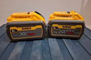 2 x Dewalt flex 9AH batteries